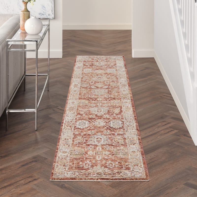 Nourison Petra Traditional Persian Medallion Border Area Rug