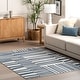 preview thumbnail 1 of 8, Nuloom Kelcey SuperiorWash Abstract Striped Machine Washable Area Rug 5' x 8' - Blue