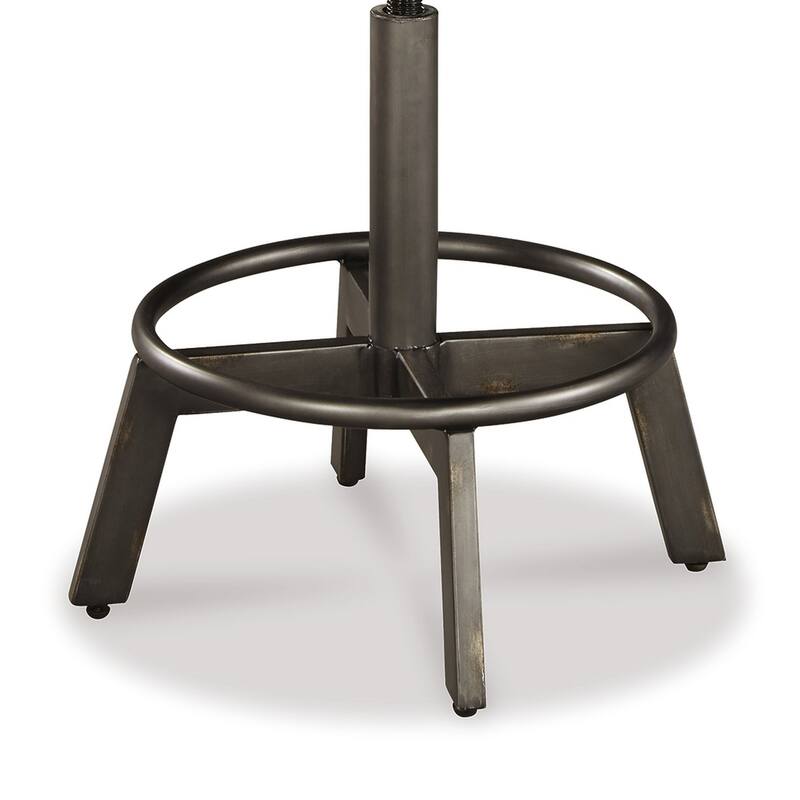 Jin Swivel Counter Height Stool Set of 2, Dining Adjustable, Brown