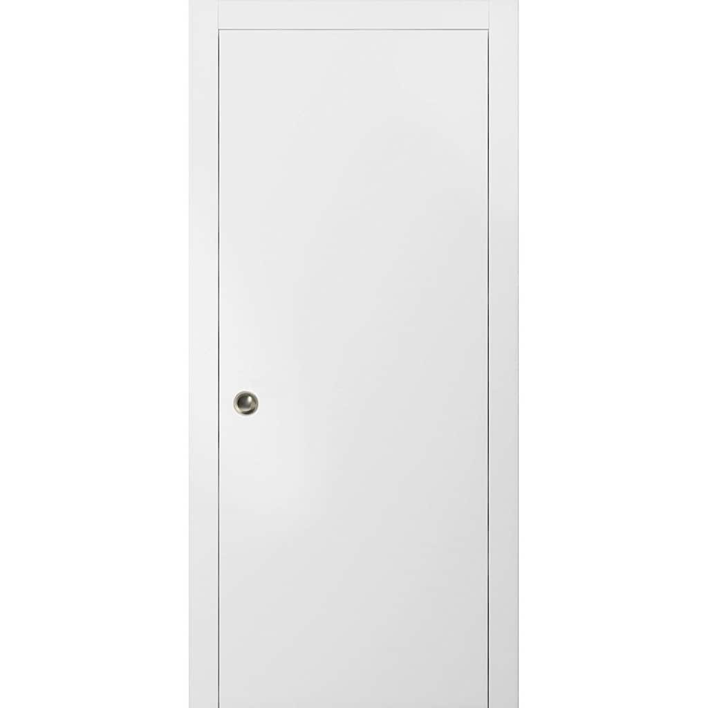 Modern Sliding Pocket Door / Planum 0010 White Silk