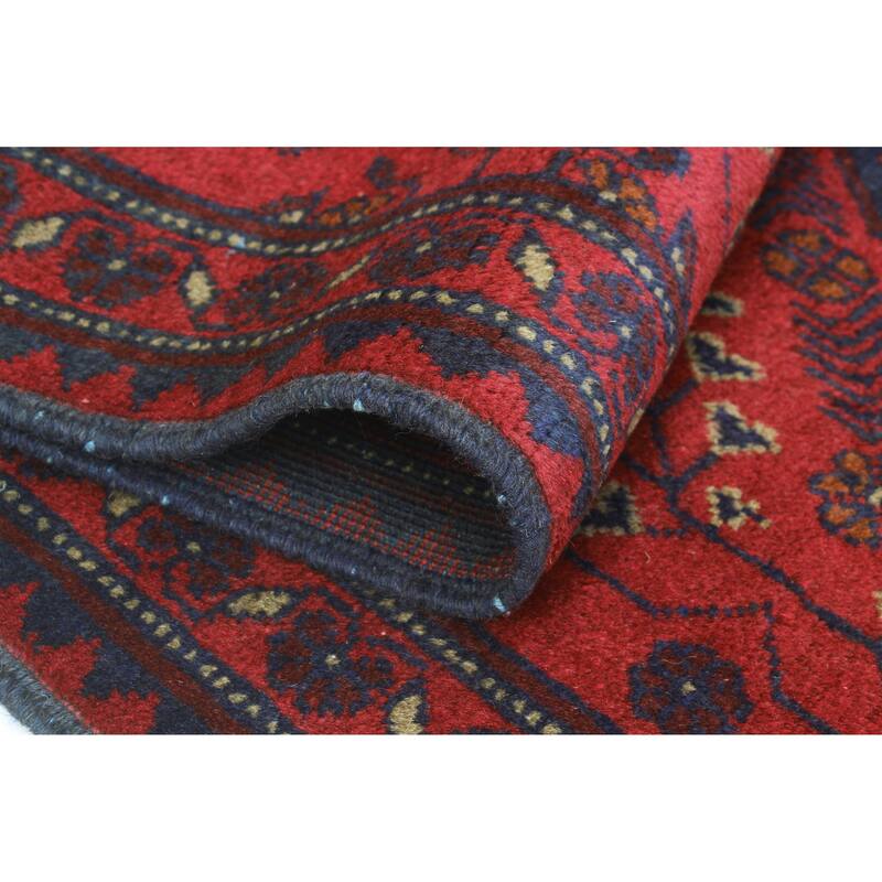 Khal Mohammadi Naima Red/Navy Runner - 2'7" x 6'4"