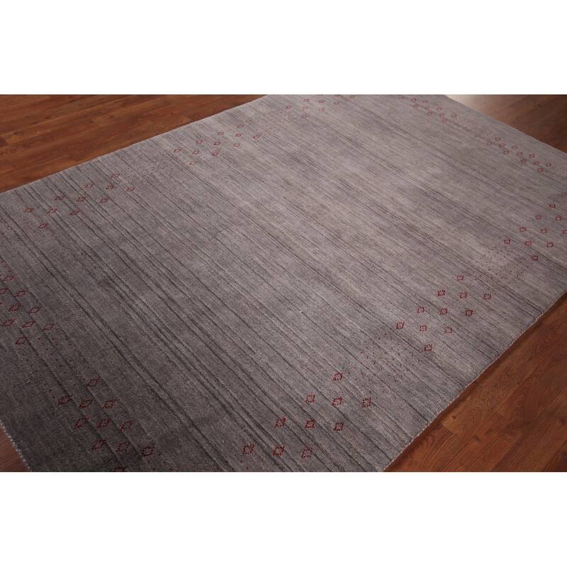 Gabbeh Indian Area Rug Handmade Wool Carpet - 5'2"x 7'10"