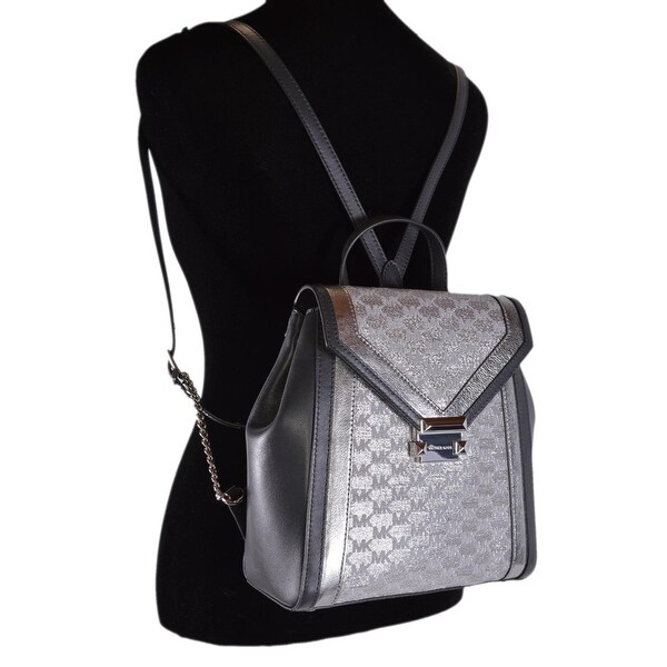 silver mk backpack
