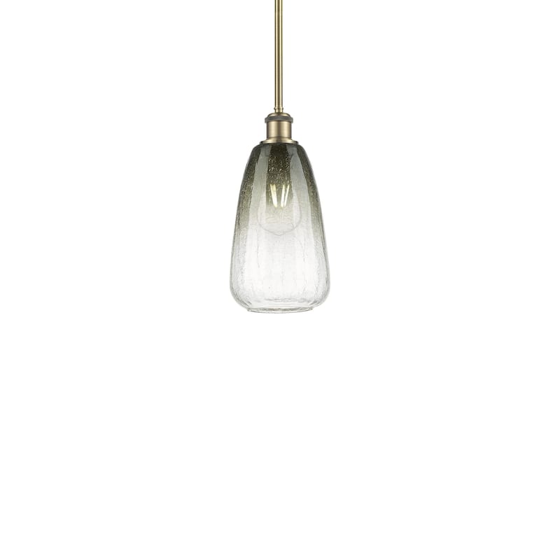 Innovations Lighting 516-1S-13-6 Brookhaven Almond Pendant Brookhaven - Antique Brass / Slate
