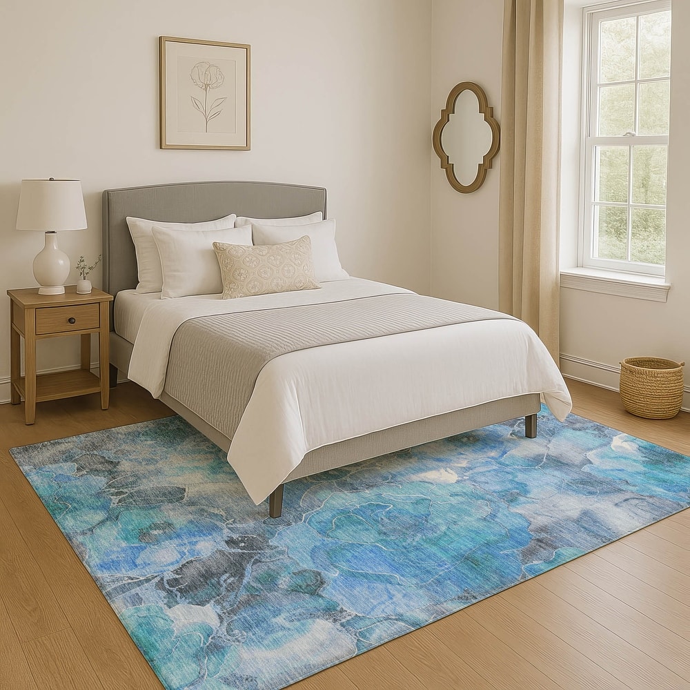 Premium Washable Super Soft Modern Floral Mayfield Rug