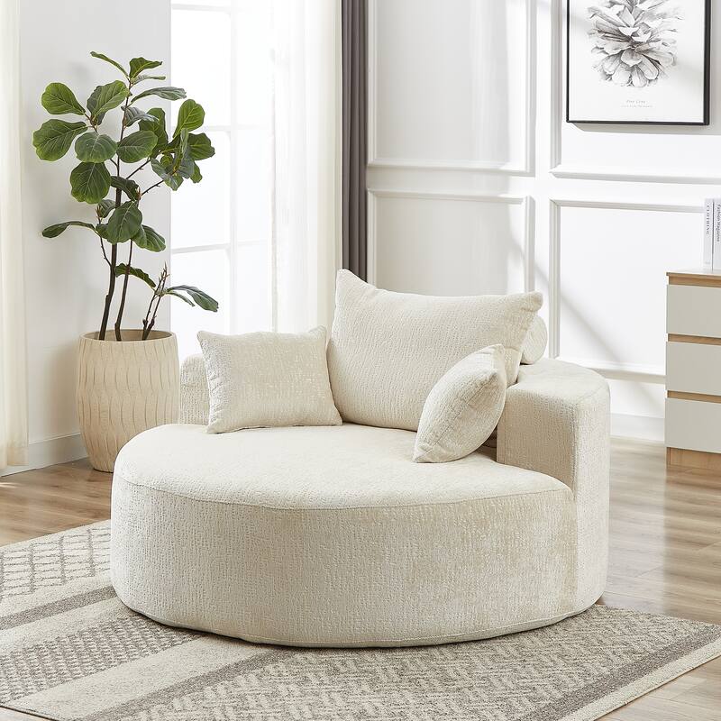 Comfortable Chenille Sponge Sofa for Various Rooms, No Assembly Needed