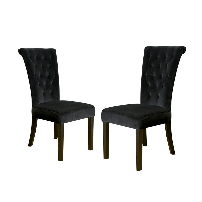 Velvet Tufted and Flared Dining Chairs