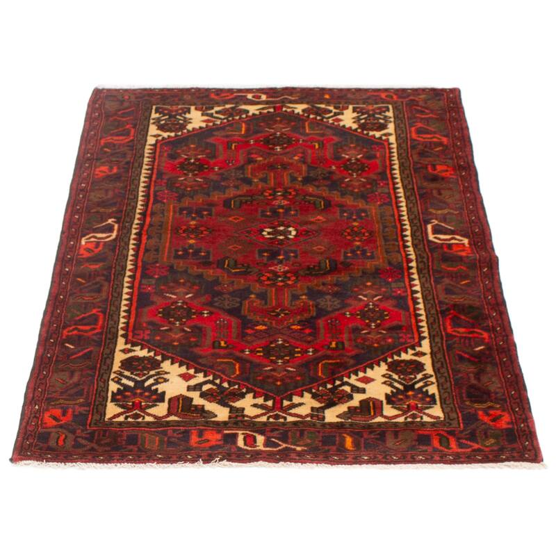 ECARPETGALLERY Hand-knotted Andelz Red Wool Rug - 4'2 x 6'3