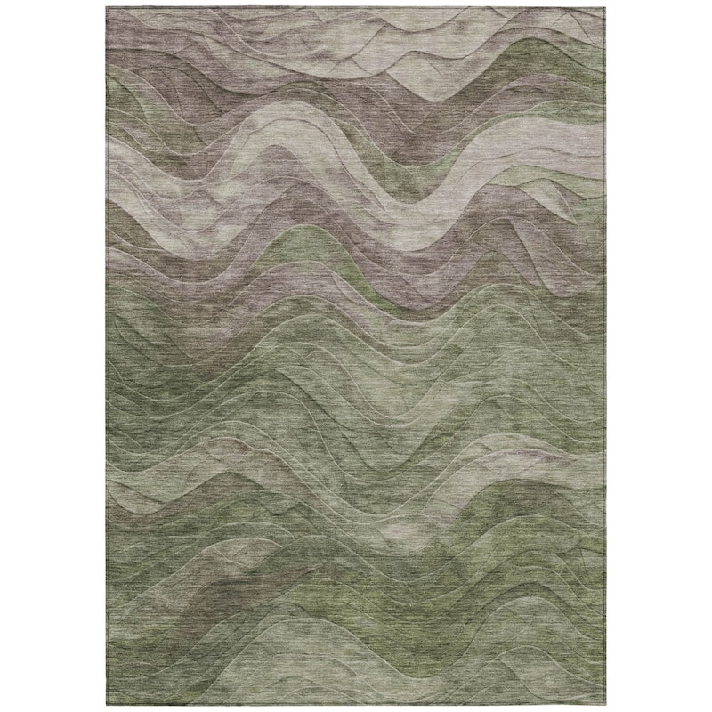 HomeRoots Abstract Transitional Rectangle Outdoor Rug