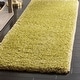 preview thumbnail 152 of 239, SAFAVIEH Santa Monica Shag Einara 2-inch Thick Area Rug 2'3" x 11' Runner - Green - Runner