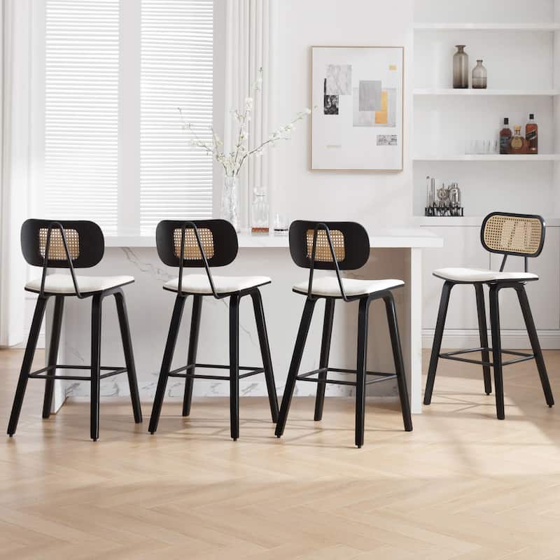 26-Inch Upholstered Counter/ Bar Stools Set of 2 or 3 - 35.1"H x 17.7"W x 19.5"D