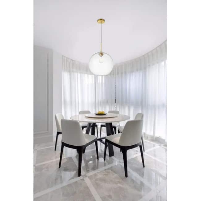 Elegant Lighting Baxter Single Light 14" Wide Pendant with Clear Glass