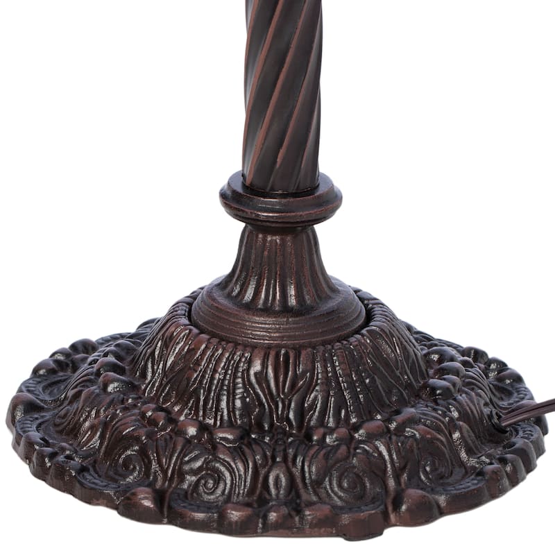 Tiffany-style White Jewel Torchiere