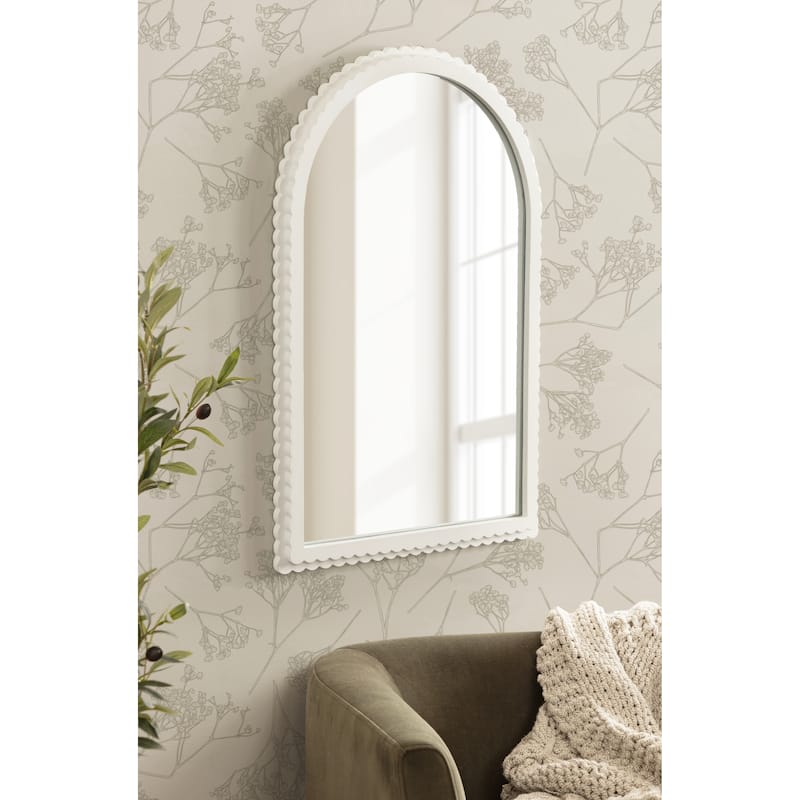 Kate and Laurel Scallia Wooden Arch Mirror