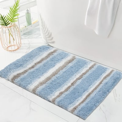 Home Weavers Glamour Collection 100% Polyester Microfiber TPR Non-Slip Machine Washable Bathroom Rug