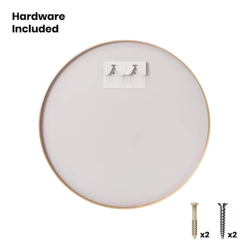 Accent Wall Mount Mirror with Aluminum Frame - Round Wall Mirror
