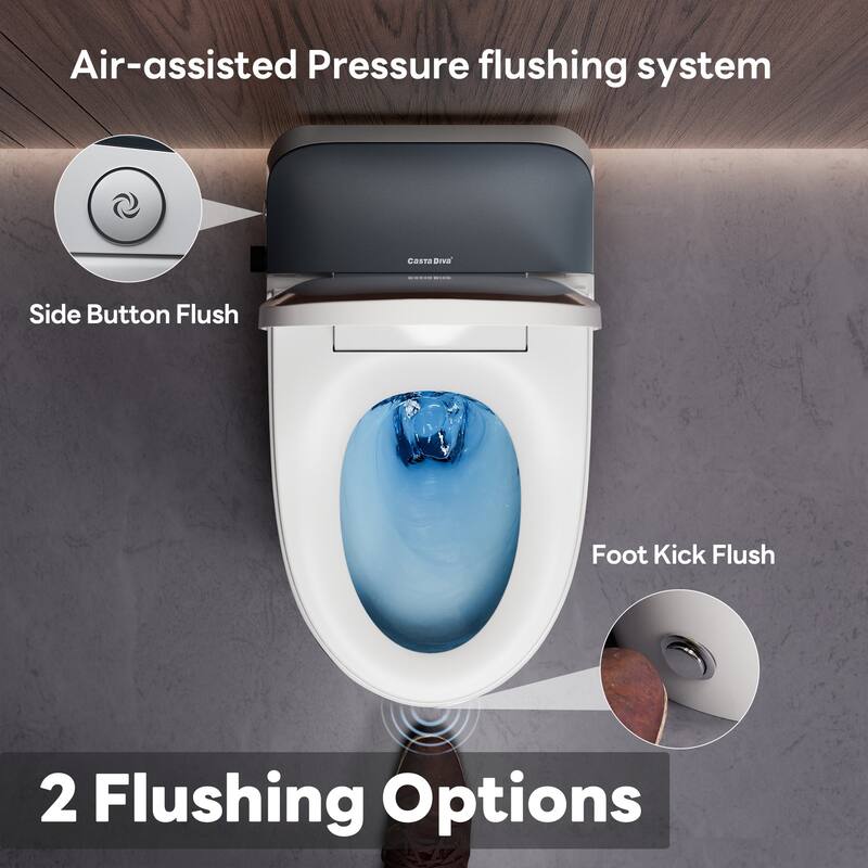 Casta Diva Non-Electric Bidet Toilet for Bathrooms, 1.0 GPF