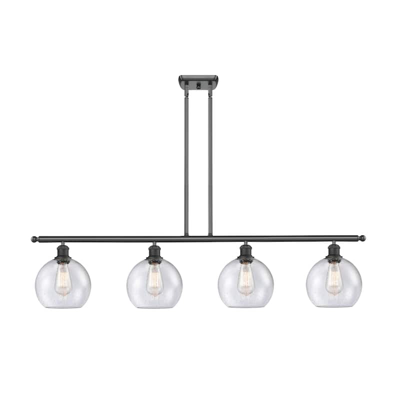 Innovations Lighting 516-4I-10-48 Athens Linear Athens 4 Light 48" - Matte Black / Seedy