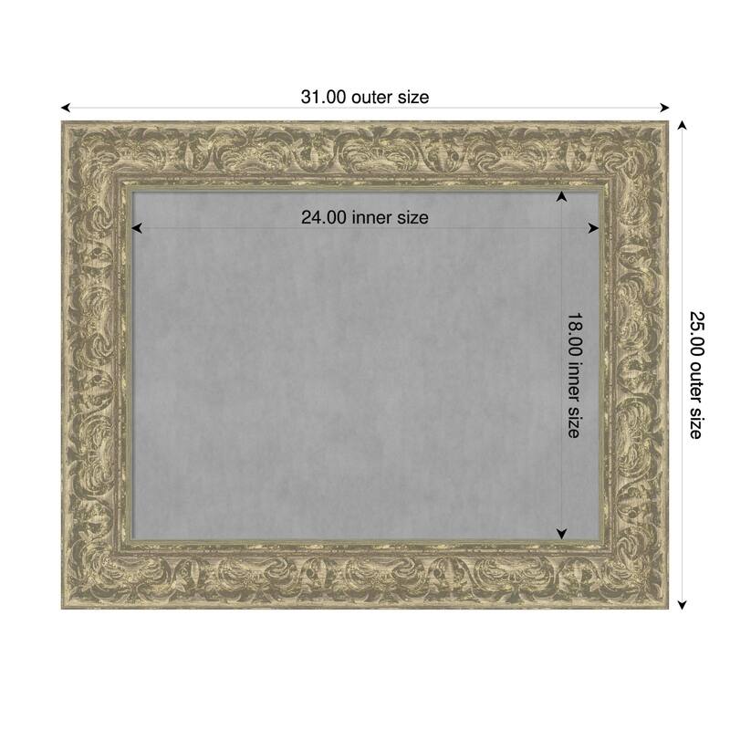 Amanti Art Luxe Antique Silver Framed - 31 x 25 in