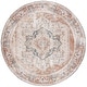 preview thumbnail 34 of 37, SAFAVIEH Baltimore Olimpia Machine Washable Shabby Chic Vintage Oriental Rug 6'7" Round - Beige/Rust - Round