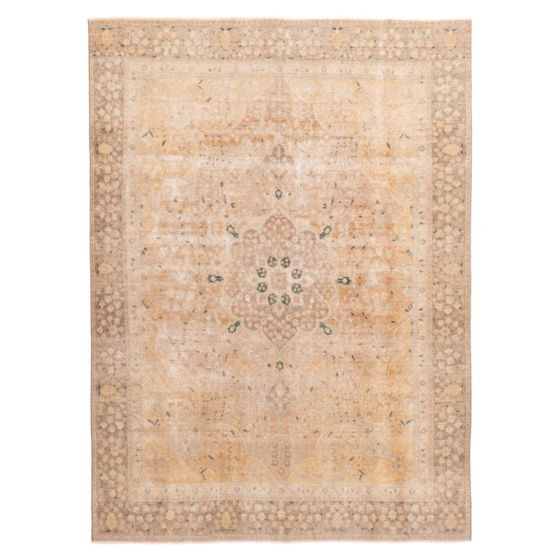 ECARPETGALLERY Hand-knotted Antalya Vintage Burnt Orange Wool Rug - 9'0 x 12'6
