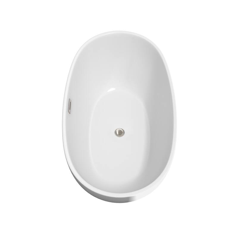 Wyndham Collection Juno 59" Free Standing Acrylic Soaking Tub with