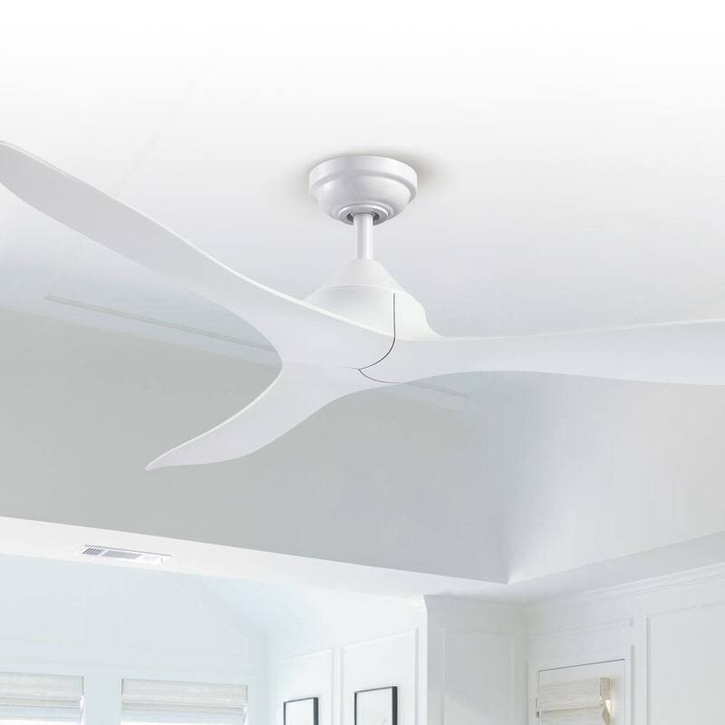 56" Modern Black 3-Blade Propeller DC Ceiling Fan with Remote