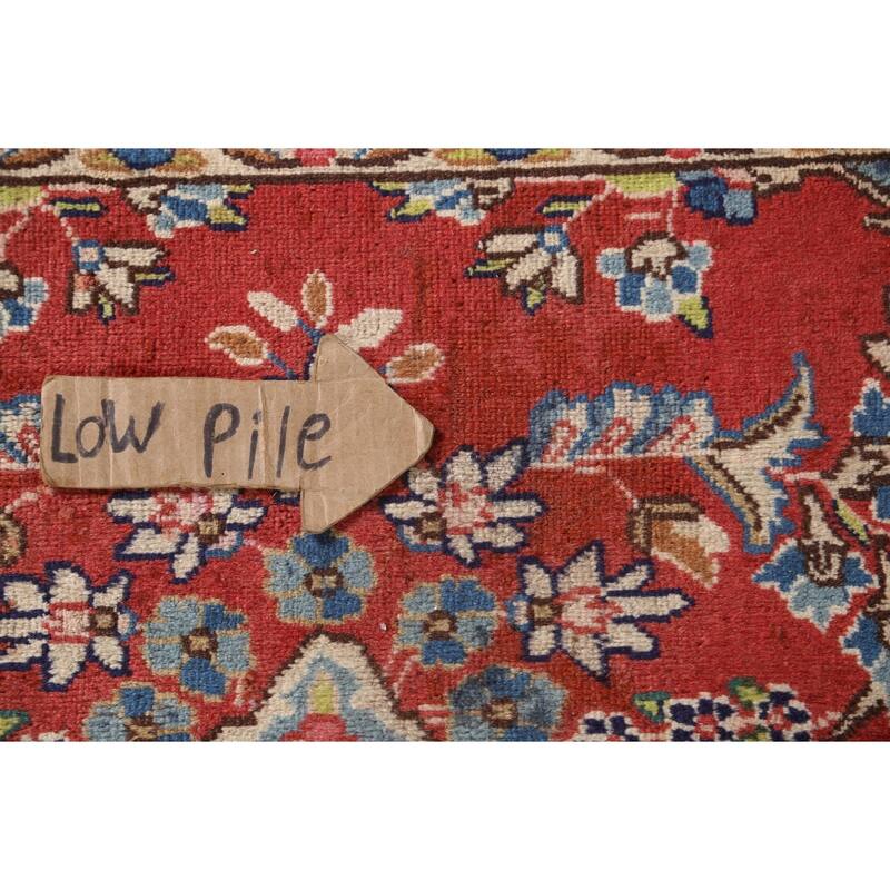 Hand Knotted Oriental 100% Wool Carpet Traditional Floral Oranges & Rust Kerman Area Rug - 11' 4'' X 8' 0''