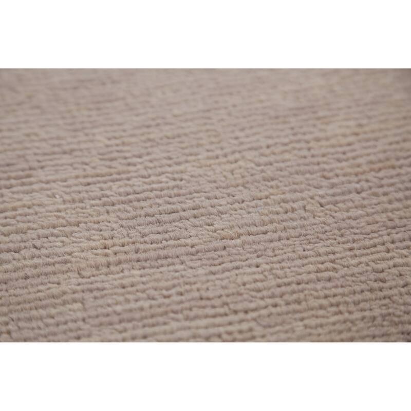 Hand Knotted Oriental 100% Wool Carpet Modern Solid Greys & Charcoal Gabbeh Runner Rug - 10' 0'' X 3' 0''