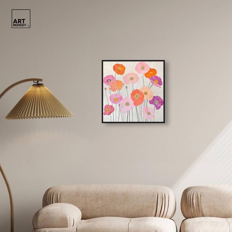 Sunset Poppy Chorus I Canvas by Art Remedy