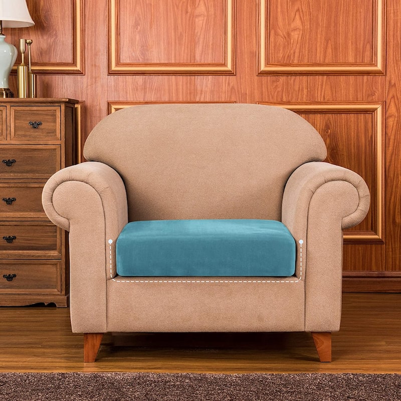 Subrtex Armchair Cushion Covers Velvet Stretch Furniture Protector