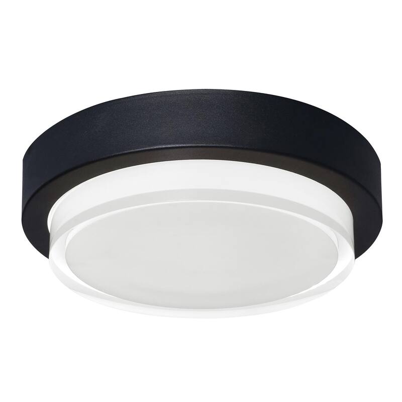 Elm 9" LED Outdoor Flush Mount - Black