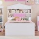 preview thumbnail 3 of 12, Twin Size House-Shaped Wooden Platform Bed with Storage Headboard, Two Drawers