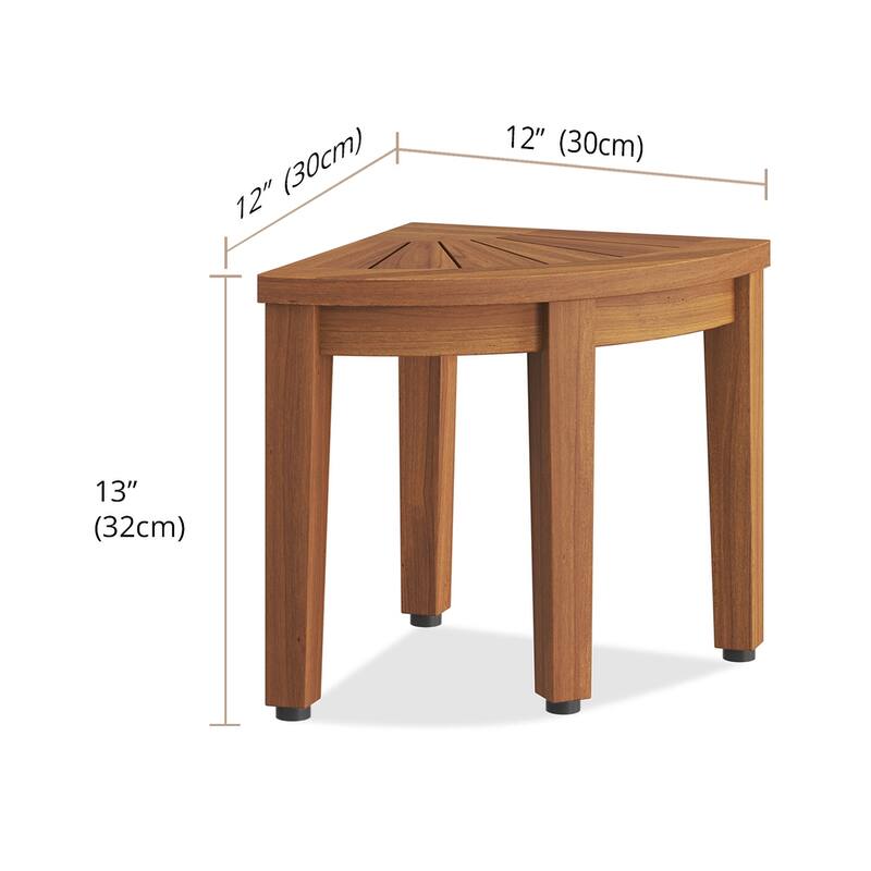 12" Kai Corner OptiAREA Teak Shaving & Washing Foot Rest