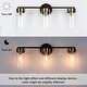preview thumbnail 8 of 19, Modern Black Gold 1/2/3/4-Light Linear Bathroom Vanity Light Glass Wall Sconce