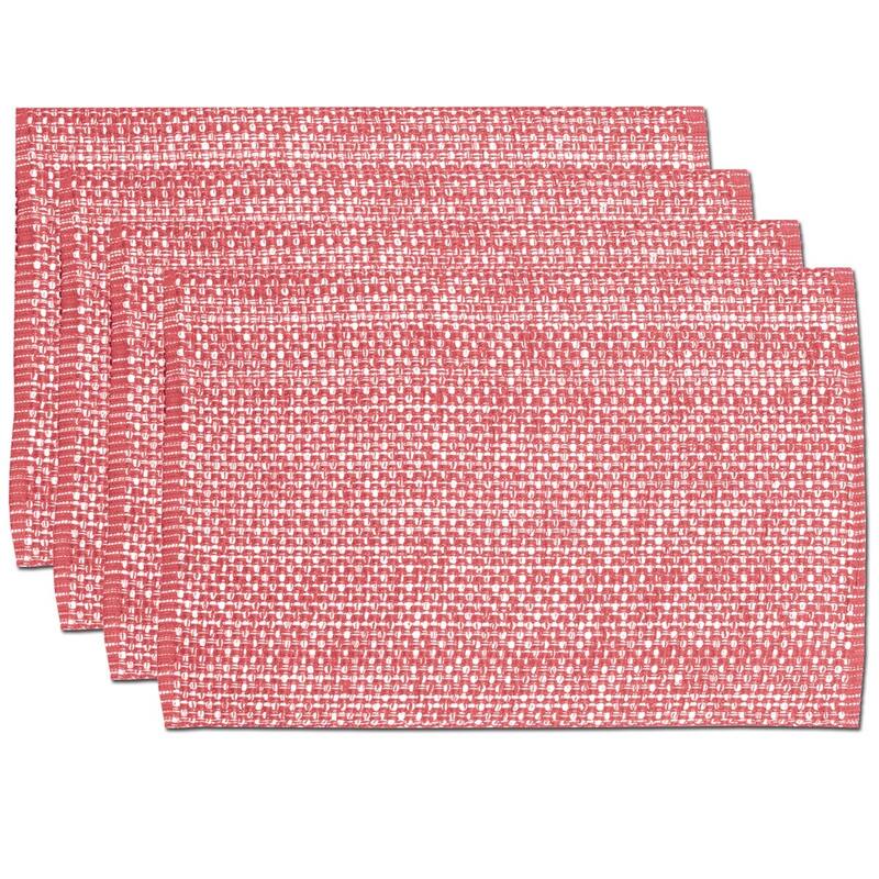 Sweet Home Collection Two Tone Cotton Woven 13x19 Placemat Sets Pink (Set of 2, 4, or 6)