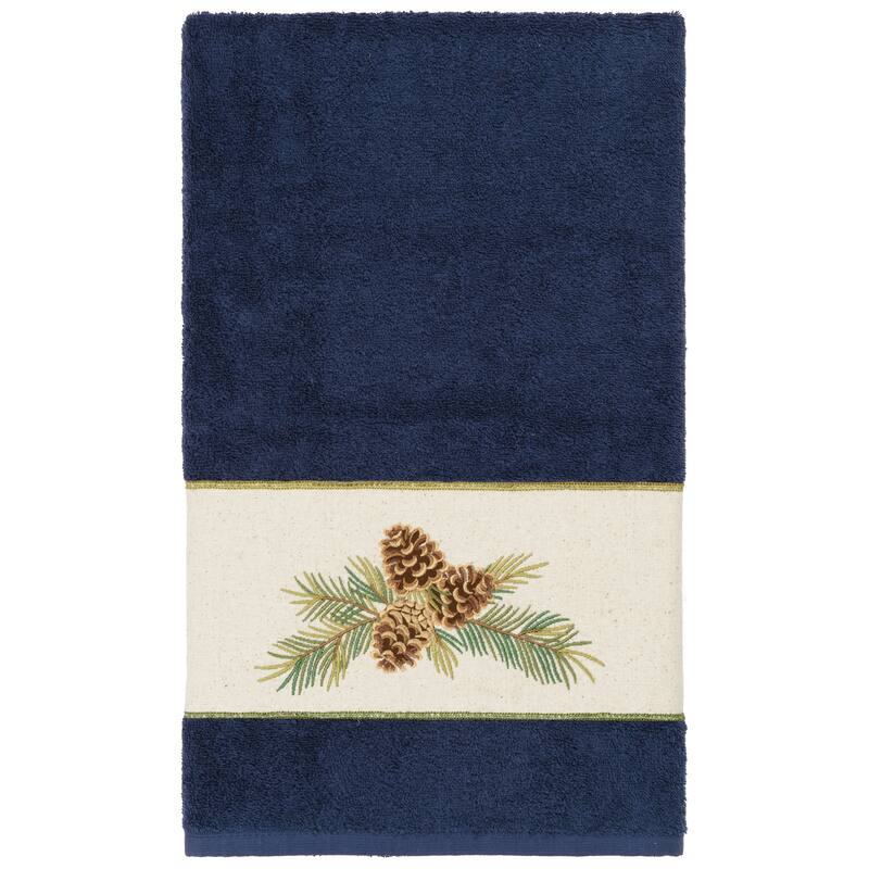 Authentic Hotel and Spa 100% Turkish Cotton Pierre 3PC Embellished Towel Set