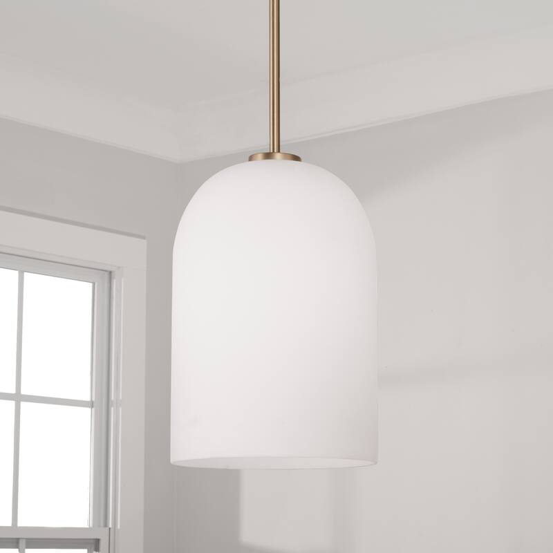 Lawson 1-light Pendant w/ Soft White Glass