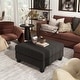 preview thumbnail 13 of 11, Furniture of America Xenia Modern Boucle Ottoman with Storage