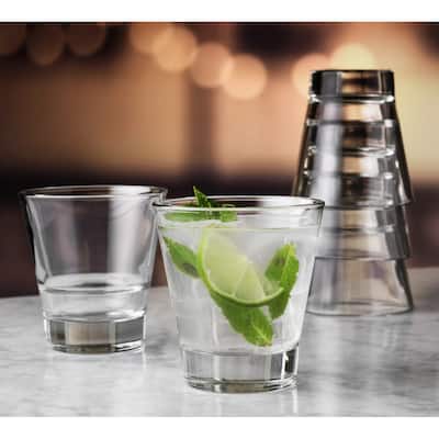 Libbey Endeavor Stacking DuraTuff Rocks Glasses, 9-ounce, Set of 12 - Set of 12