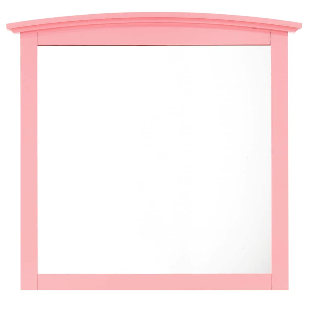 Wooden Framed Rectangular Dresser Wall Mirror - 37" - Pink