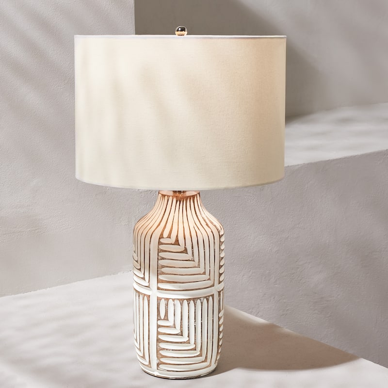 SAFAVIEH Lighting Loziena 26" Table Lamp - 15" W x 15" D x 26" H - 15Wx15Dx26H