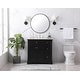 preview thumbnail 2 of 32, Petal 36 - 48 Inch Single Bathroom Vanity Black - 36 Inches