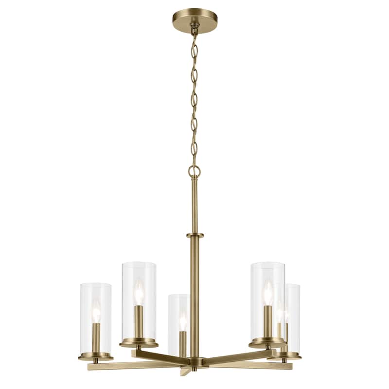 Kichler Lighting Crosby 26.25 in. 5-Light Natural Brass Chandelier