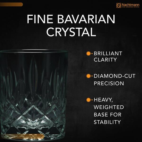 Nachtmann Noblesse Fine Crystal Glass Whiskey Tumbler Set of 2 - 11.4 oz - Bed Bath & Beyond
