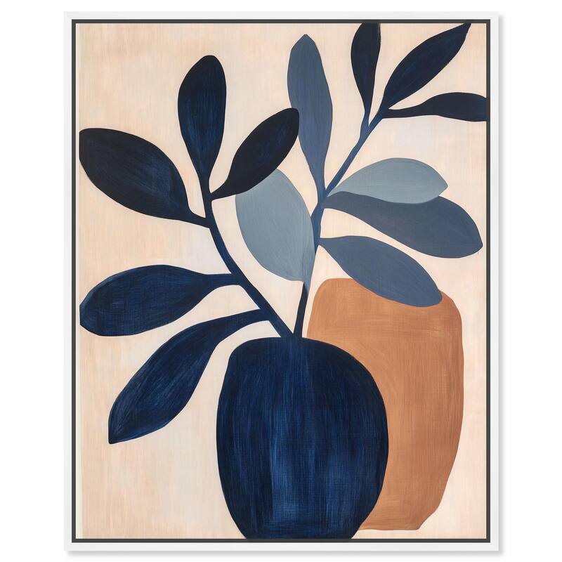 Blue Matisse Jar I Canvas by Art Remedy - White - 30" x 36"