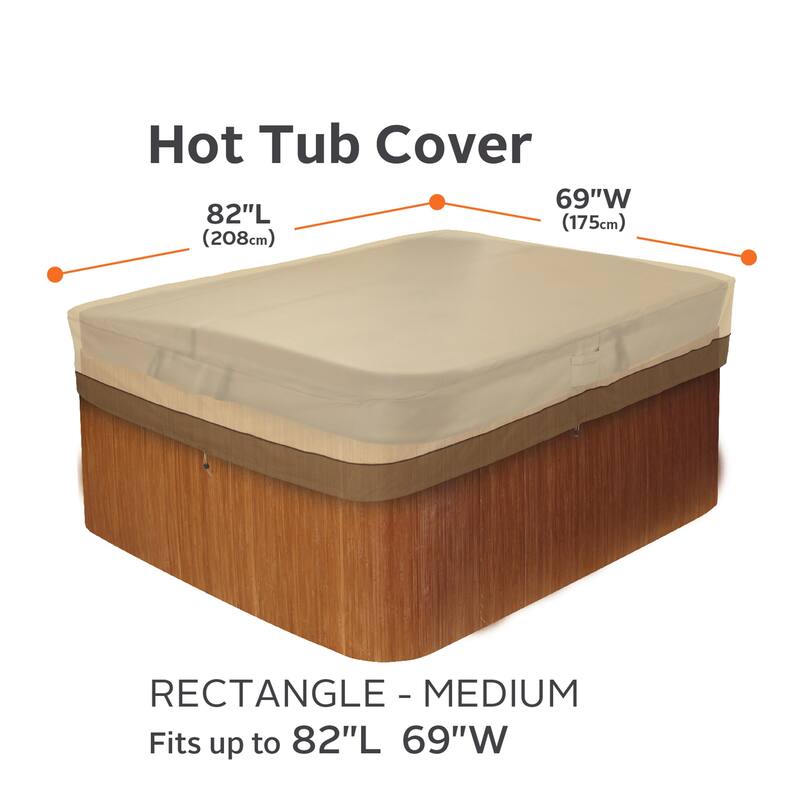 Classic Accessories Veranda Water-Resistant 82 Inch Rectangular Hot Tub Cover