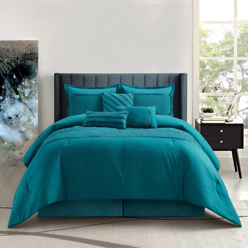 Nanshing Stefan 7-Piece Geometric Reversible Comforter Set
