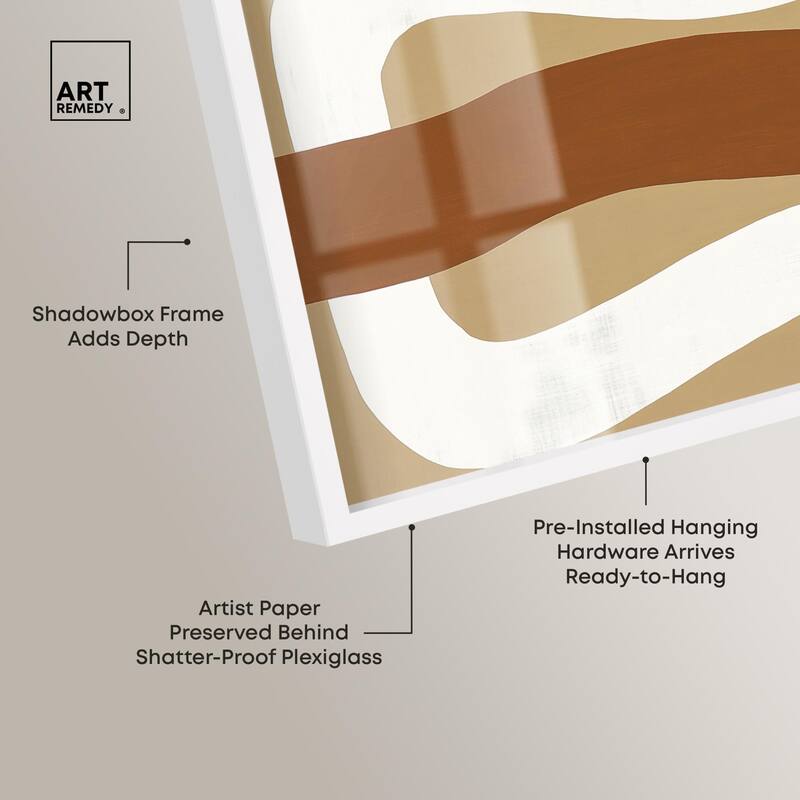 Minimal Wavy I Shadowbox by Art Remedy