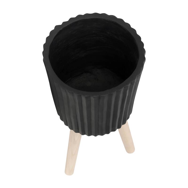 Sagebrook Home Elegant Magnesia and Beech Wood Planters - Perfect Home & Garden Accent
